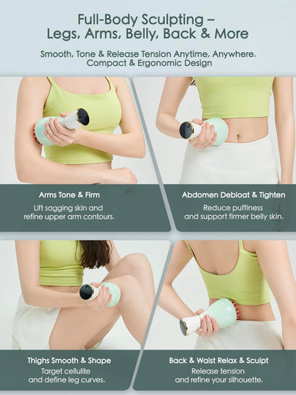 FEEJOY Lymphatic Drainage Massager & Massage Tool with Cellulite Oil, Body Sculpting Machine & Fascia Blaster for Cellulite with Microcurrent, Light, Heat & Vibration, for Legs, Arms & Belly FEEJOY buy supplements Au