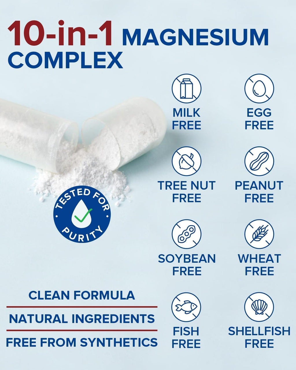 Terranics Magnesium Complex Supplement 420mg, 10-in-1 Full-Spectrum Formula, Glycinate, Citrate, Malate & More, Max Absorption, Bone and Heart Support, 120 Veggie Caps Terranics buy supplements Au