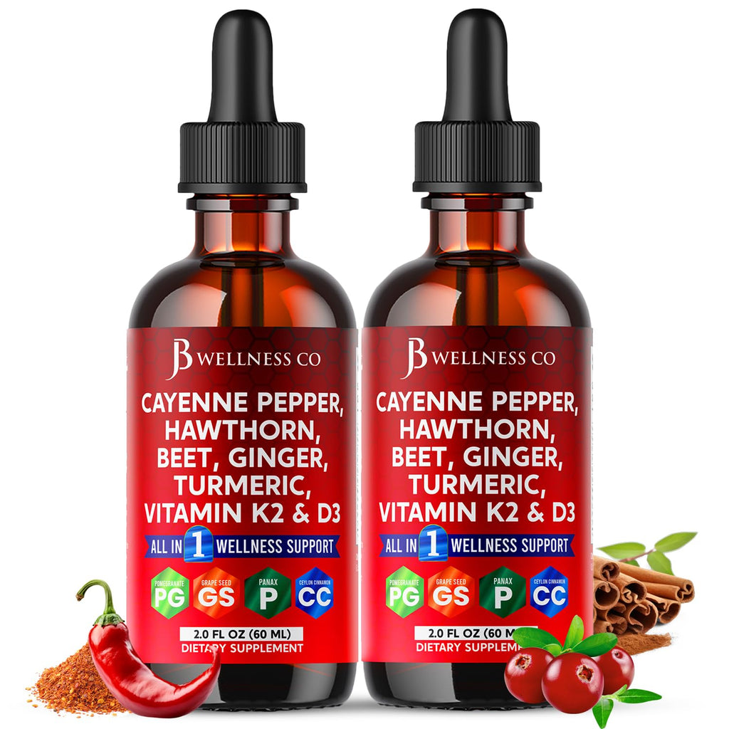 Two bottles of B Wellness Co dietary supplements with ingredients on a white background