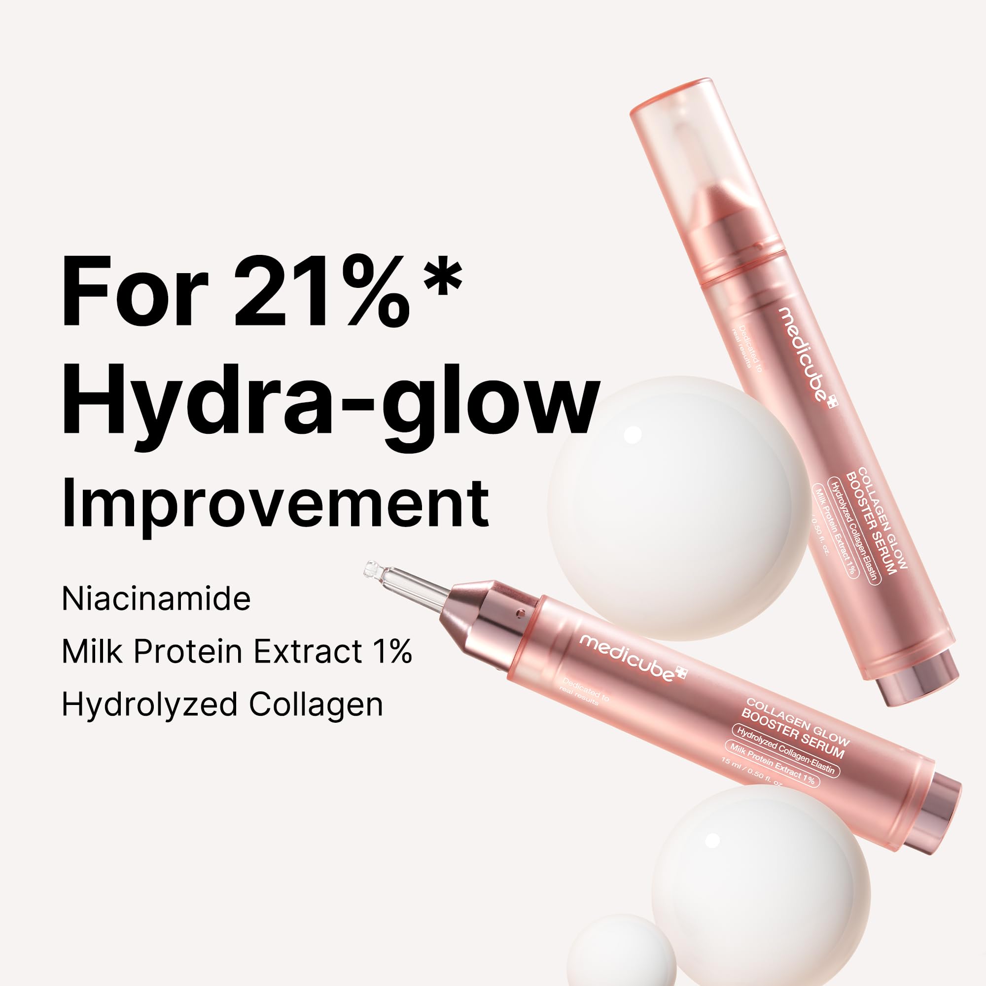 medicube Milky Collagen Double Glow Lock Duo: Collagen Glazed Milky Wrapping Mask and Booster Serum | 130DaCollagen, Niacinamide, Glutathione for Plumped, Radiant Glass Skin medicubeBuy Supplements Australia