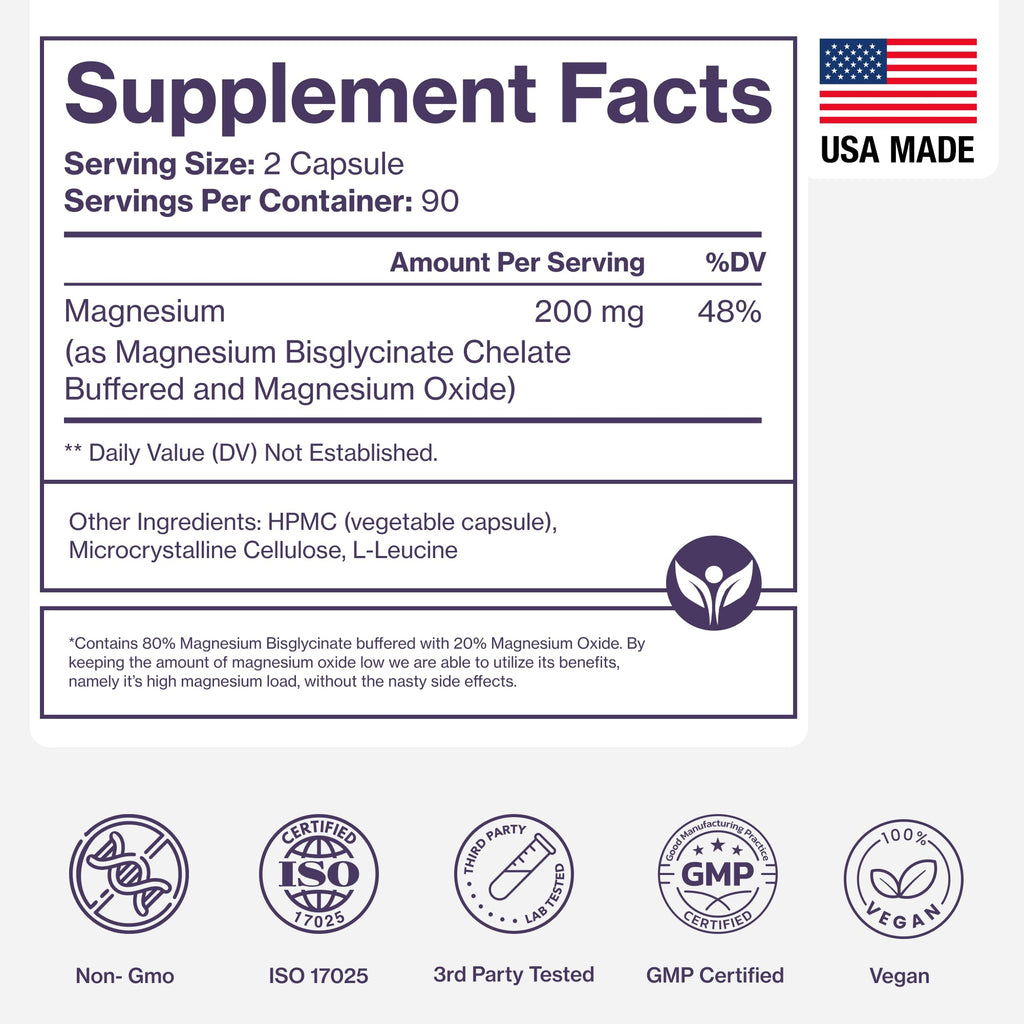 Pure Magnesium Glycinate Supplement – Highly Absorbable Chelated Magnesium to Support Sleep, Muscle & Nerve Health, Energy, Relaxation & Bone Health – 200mg Per Serving, 180 Capsules Pure MicronutrientsBuy Supplements Australia