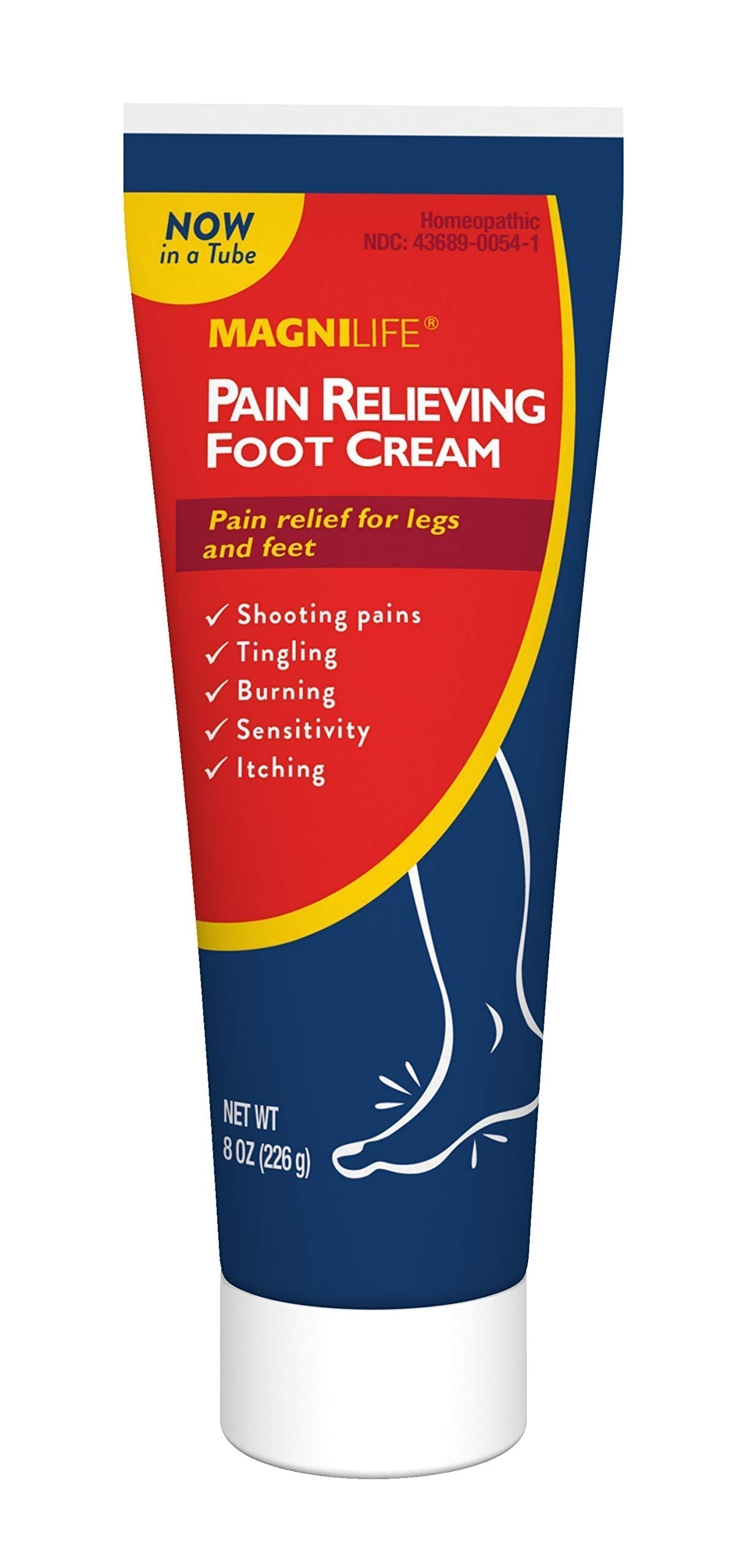 MagniLife Pain Relieving Foot Cream, 8 oz Tube, Soothing Relief for Soreness, Pain, Burning, Tingling, Itching or Sensitivity in Feet & Legs, Moisturizing & Hydrating Foot Cream, No Petroleum MagniLifeBuy Supplements Australia