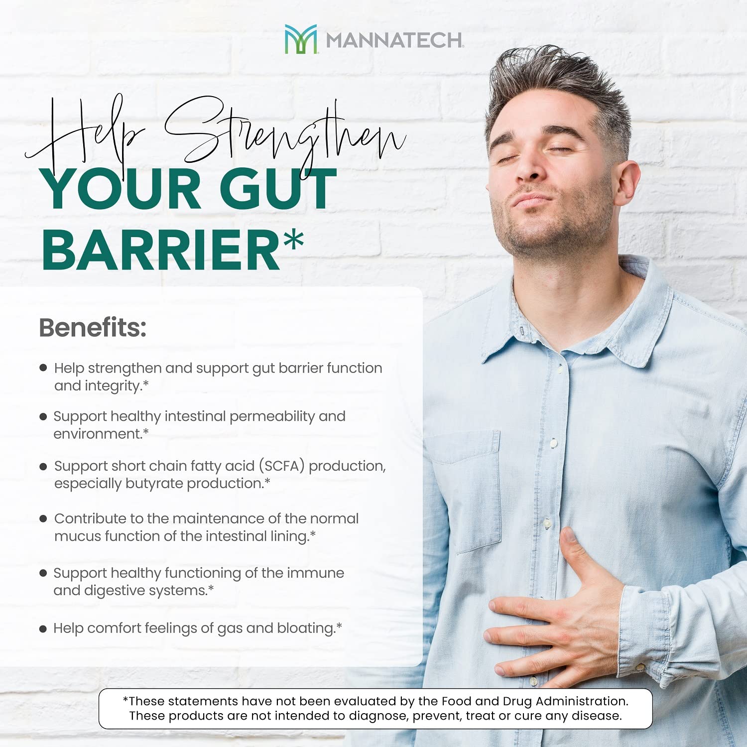 Mannatech Butyrate Supplement - Supports Gut Barrier Function, Intestinal Health, and Digestive Comfort - Promotes Short Chain Fatty Acid Production, Immune Support Supplement GI-Defense 60 Capsules Mannatech buy supplements Au