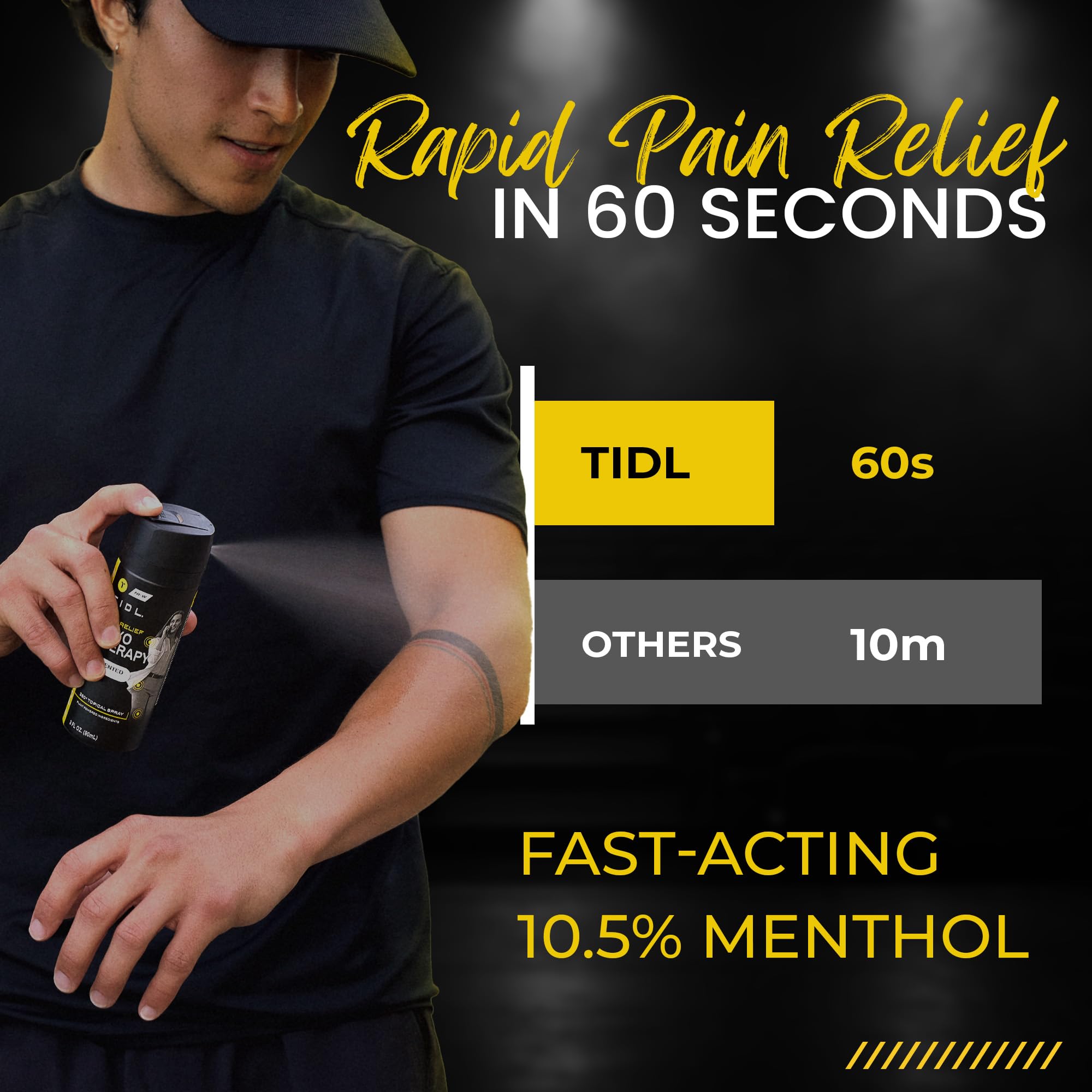 TIDL Pain Relief Spray Bundle – Morning, Cryotherapy & Evening Therapy – 3 x 3oz Sprays for Muscle, Joint, Neck, Back & Knee Pain Relief – Plant-Based Menthol Day & Night Care TIDLBuy Supplements Australia