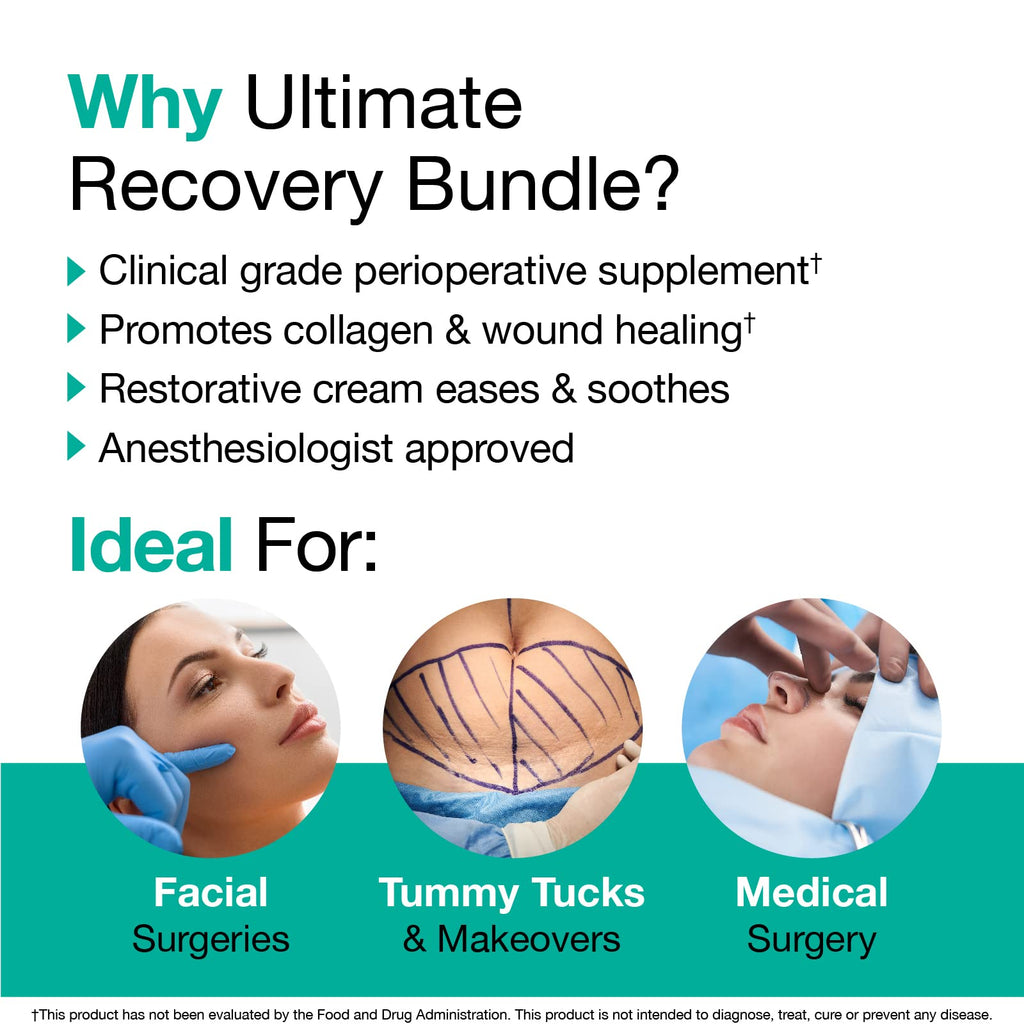 VitaMedica | Ultimate Recovery Bundle | Surgery Prep | Wound Healing | Supplements | Arnica K Oxide Cream | Hot Cold Packs | 30 Day Supply | Arnica Montana | Bromelain | Vitamin A | B Complex VitaMedicaBuy Supplements Australia