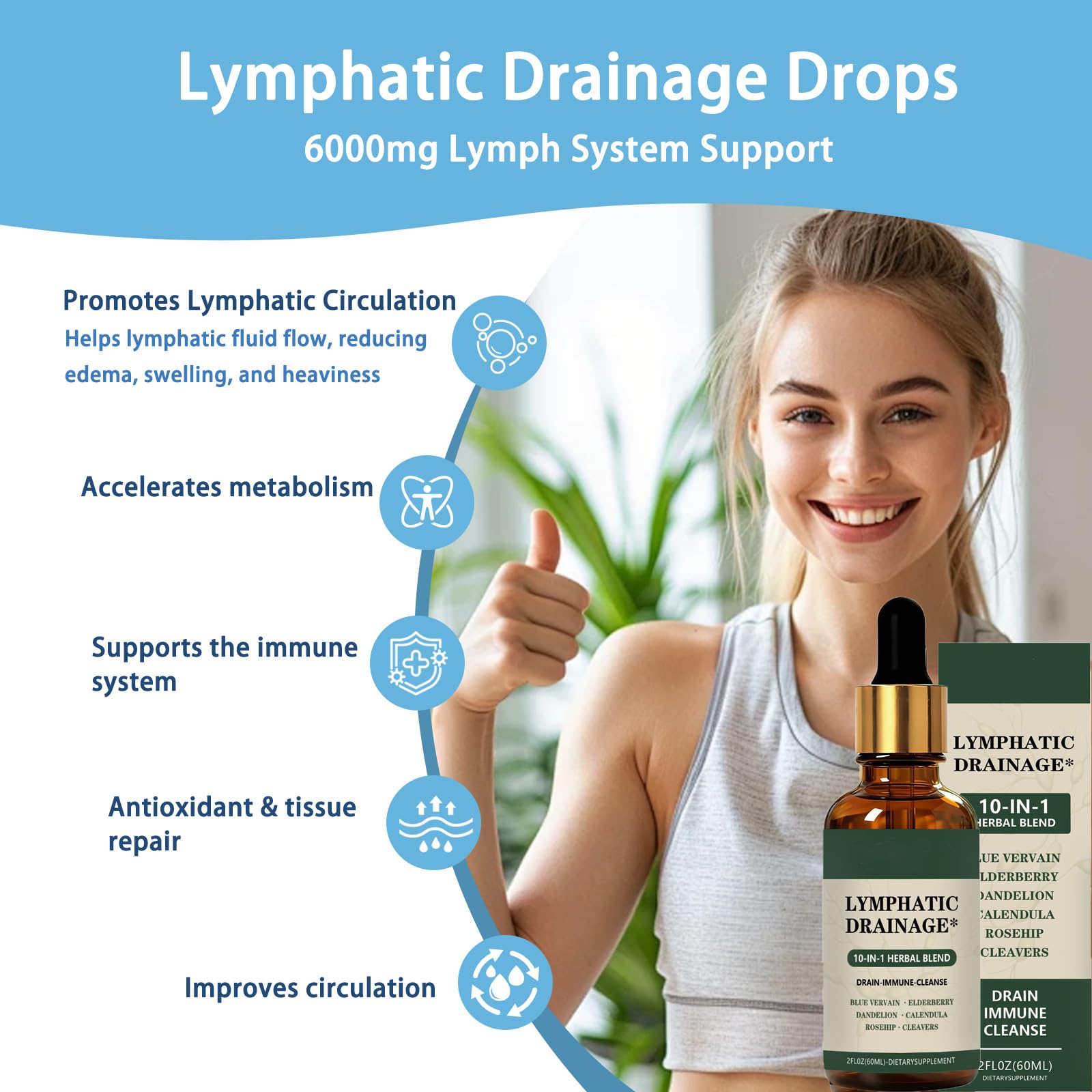 Cleantra Organic Lymphatic Drainage Drops,Natural Herbal Blend Lymphatic System Support Fast-Absorbing,Vegan & Non-GMO,Fast-Absorbing,2 fl oz (1PCS) Cleantra Organic buy supplements Au