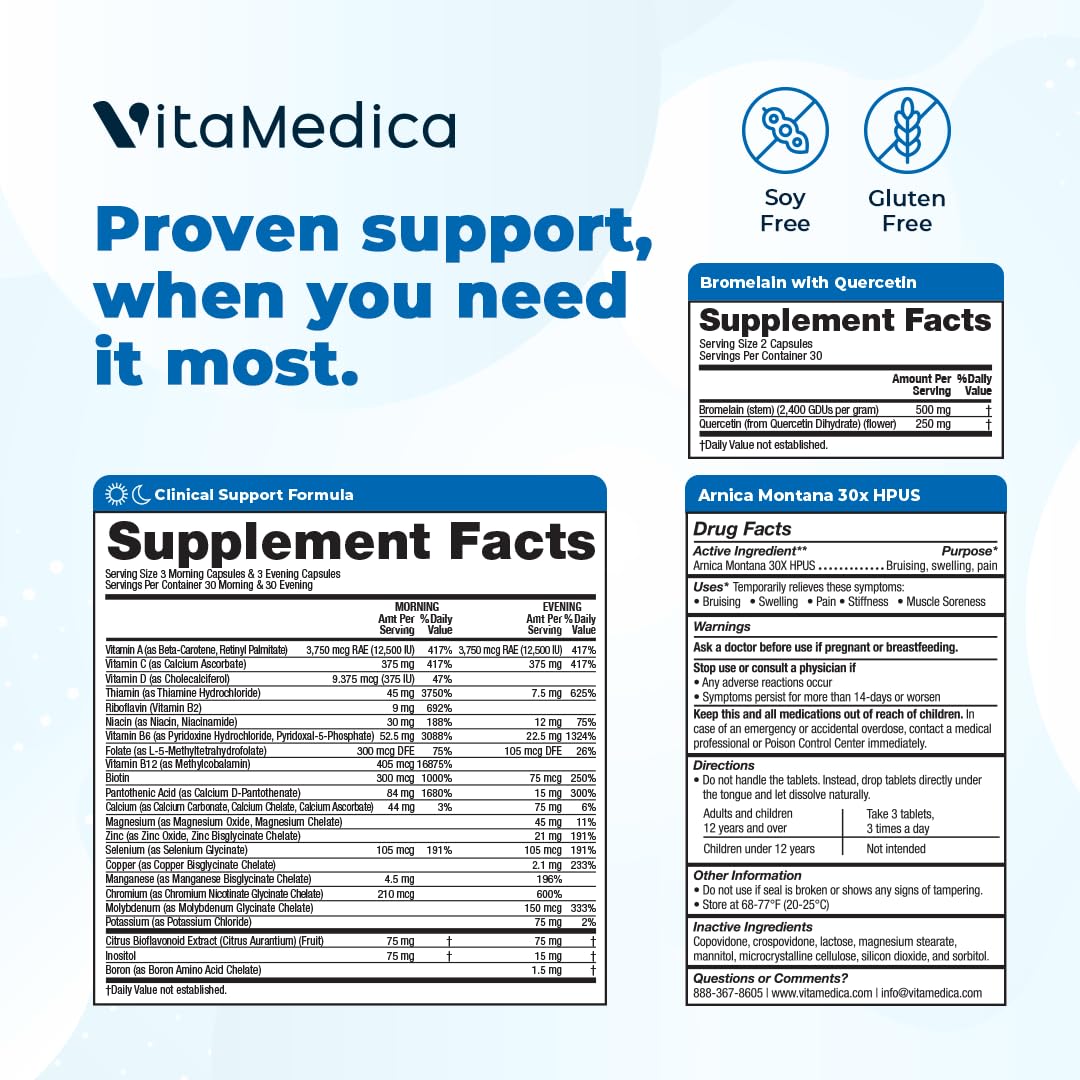 VitaMedica | Arnica Montana 30X + Bromelain with Quercetin + Clinical Support Formula Bundle VitaMedicaBuy Supplements Australia