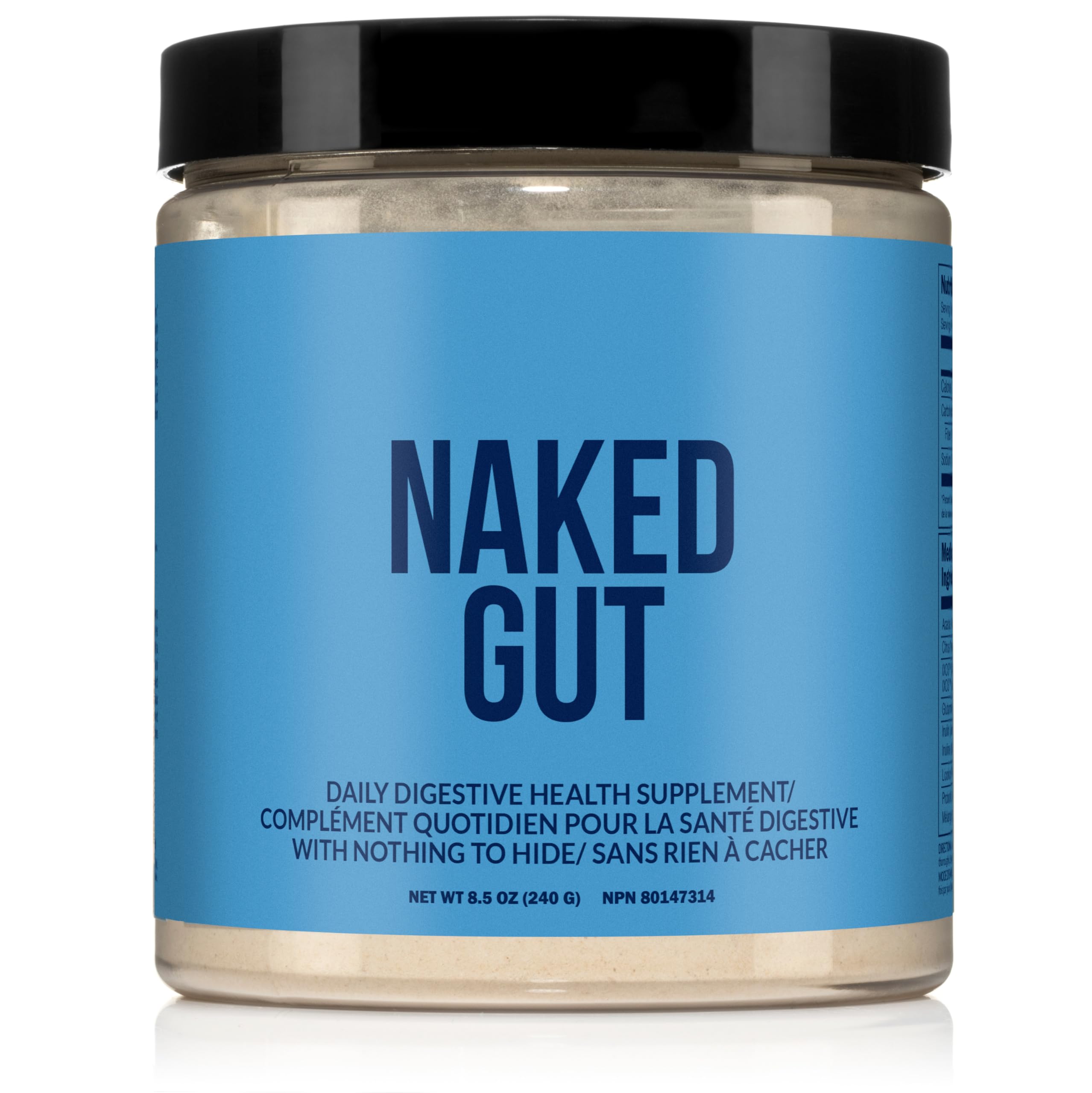 NAKED Gut - Daily Gut Health Supplement - Natural Gut Health Powder for Gut Cleanse, Digestive Support, GMO-Free, Soy-Free, Gluten-Free,
