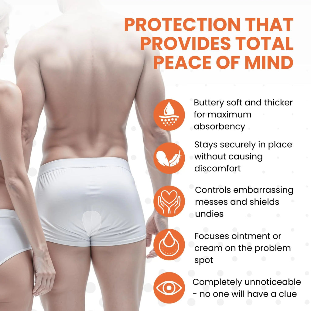 Butts Are Messy - Control The Mess. ANUPAD Premium Absorbent Pads. Confidently Handle Bowel Leakage, Bleeding Hemorrhoids, And The Mess Hemorrhoid Ointments Make. ANUPADBuy Supplements Australia