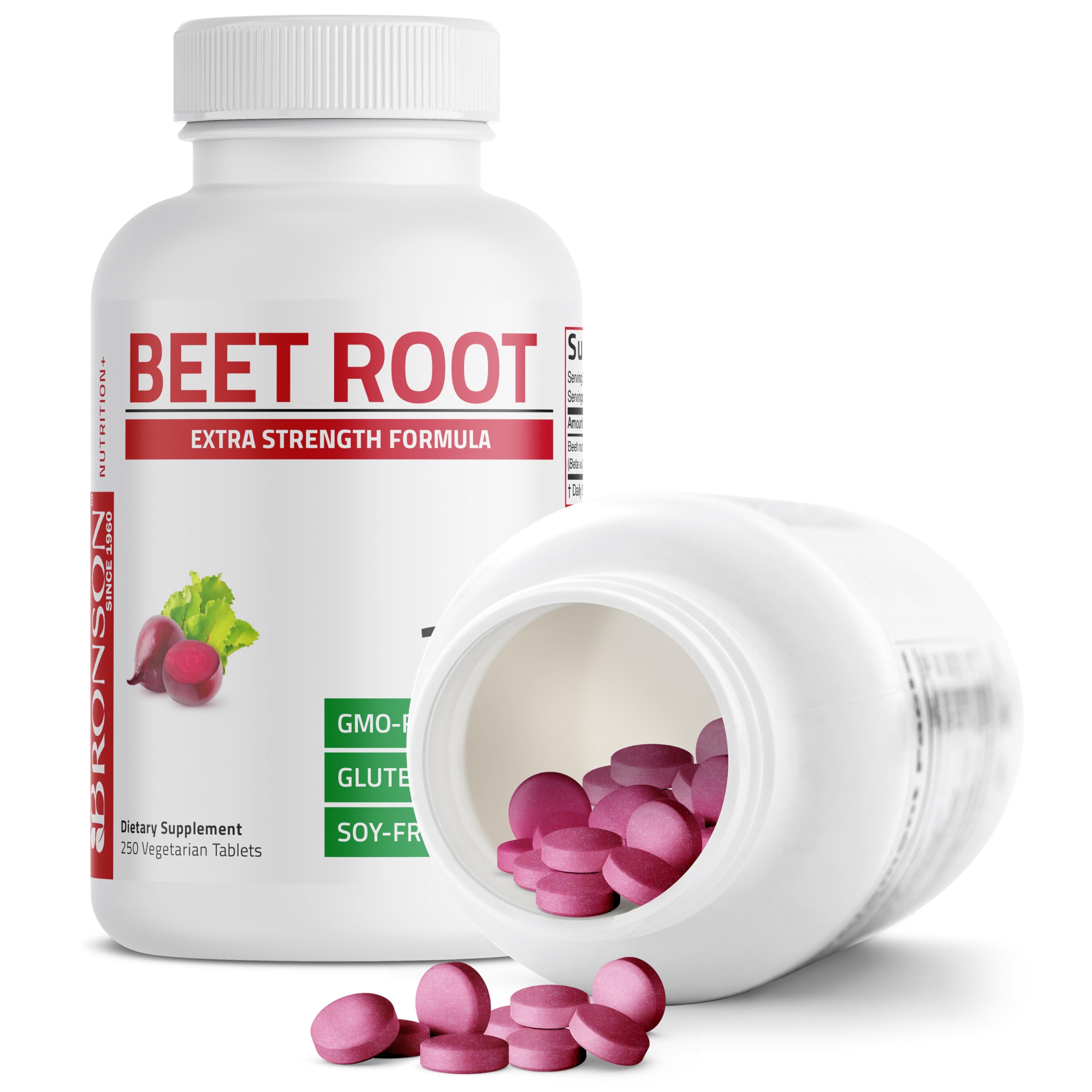 Bronson Beet Root Extra Strength, Non-GMO, 250 Vegetarian Tablets