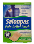 Salonpas Pain Relief Patches 5 Each SalonpasBuy Supplements Australia