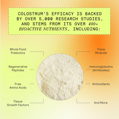 ARMRA Colostrum Powder | Unflavored | Gut Health & Bloating | Skin & Hair | Immunity | Keto, Gluten & Fat-Free | 120 Servings