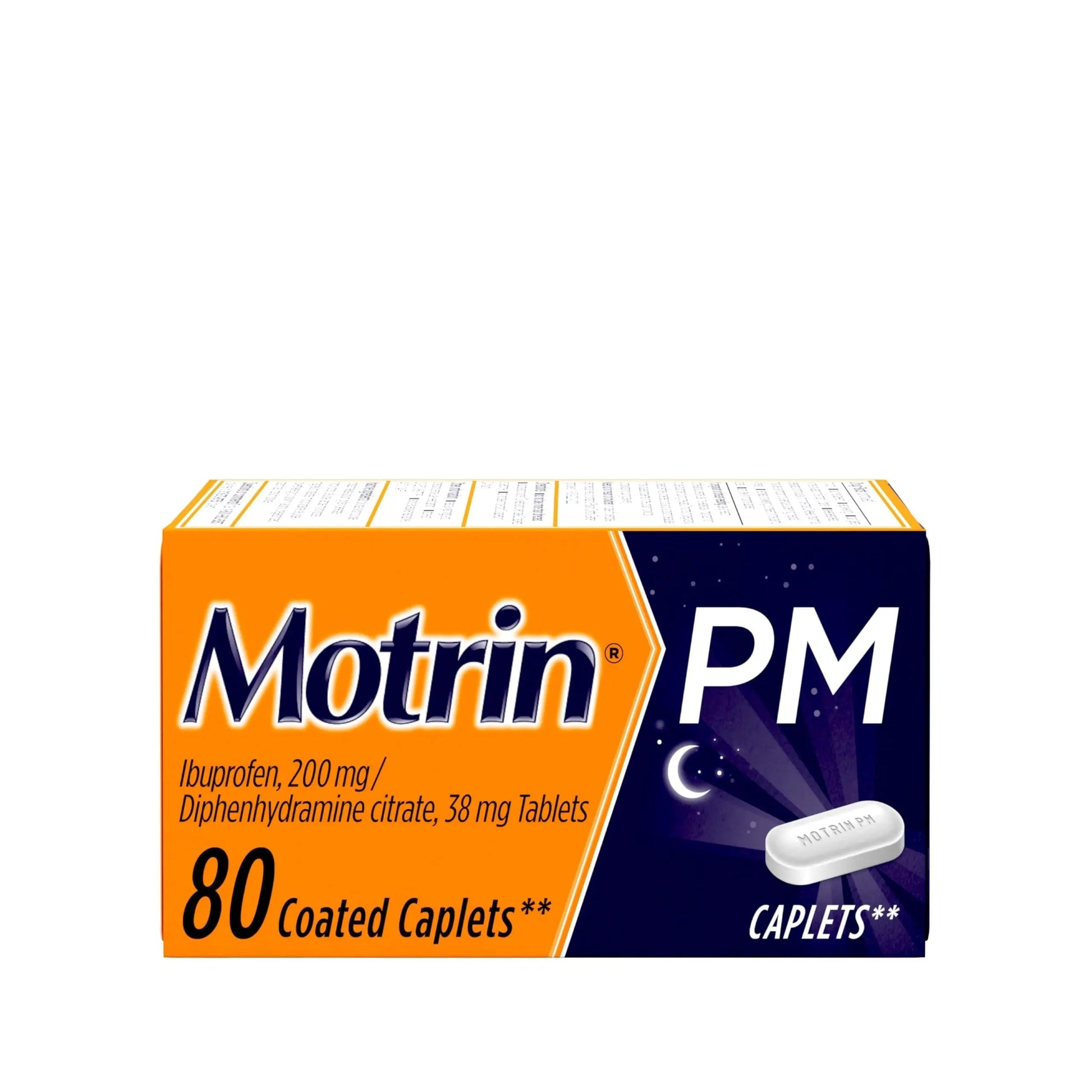 Motrin PM Caplets with 200 mg Ibuprofen & 38 mg Diphenhydramine Sleep Aid, Nighttime Pain Reliever for Minor Aches & Pains, Bulk, 80 ct MotrinBuy Supplements Australia