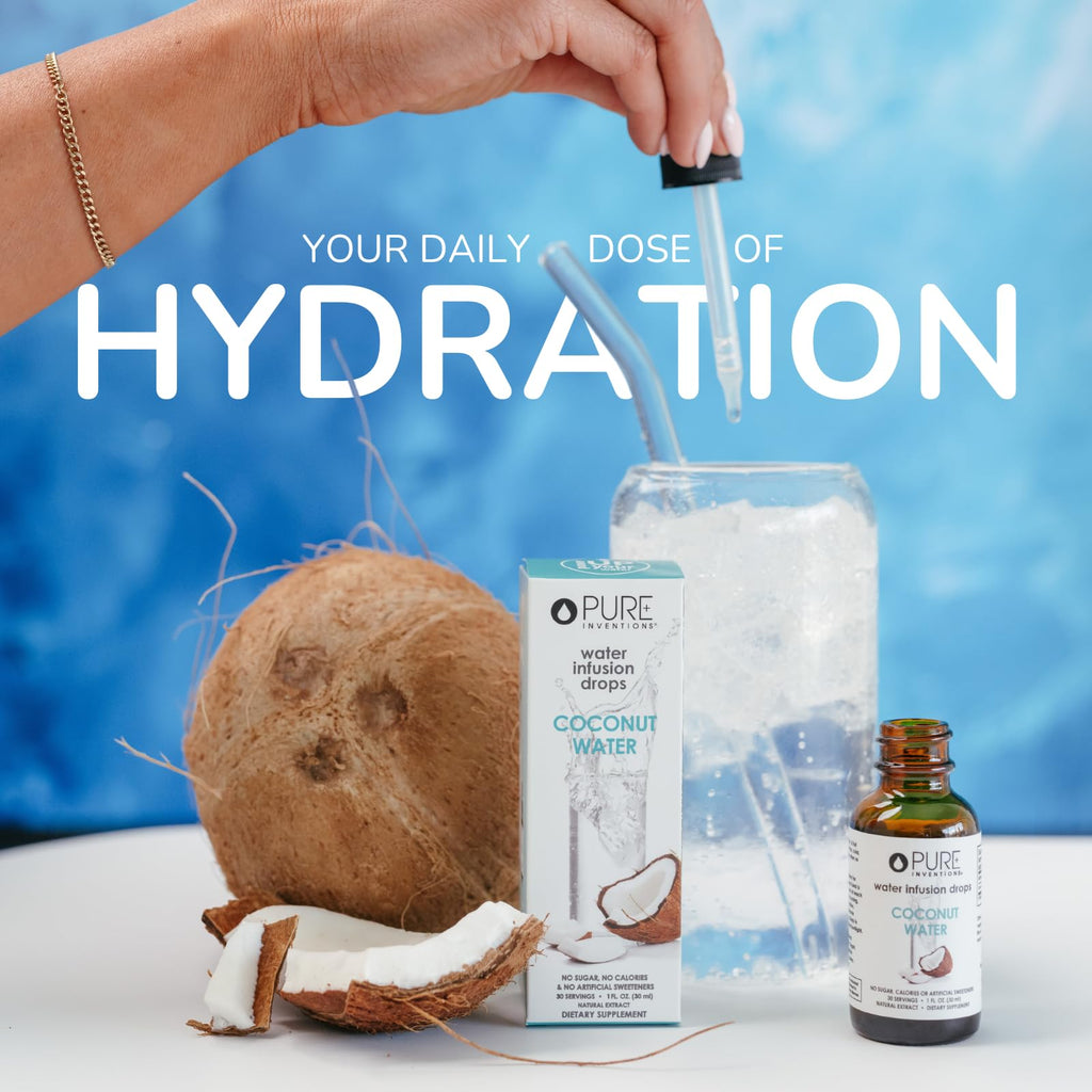 Pure Inventions - Coconut Water Infusion Drops – Electrolytes - Sugar-Free Hydration, Zero Calories, No Artificial Sweeteners, Clean Ingredients, 30 Servings