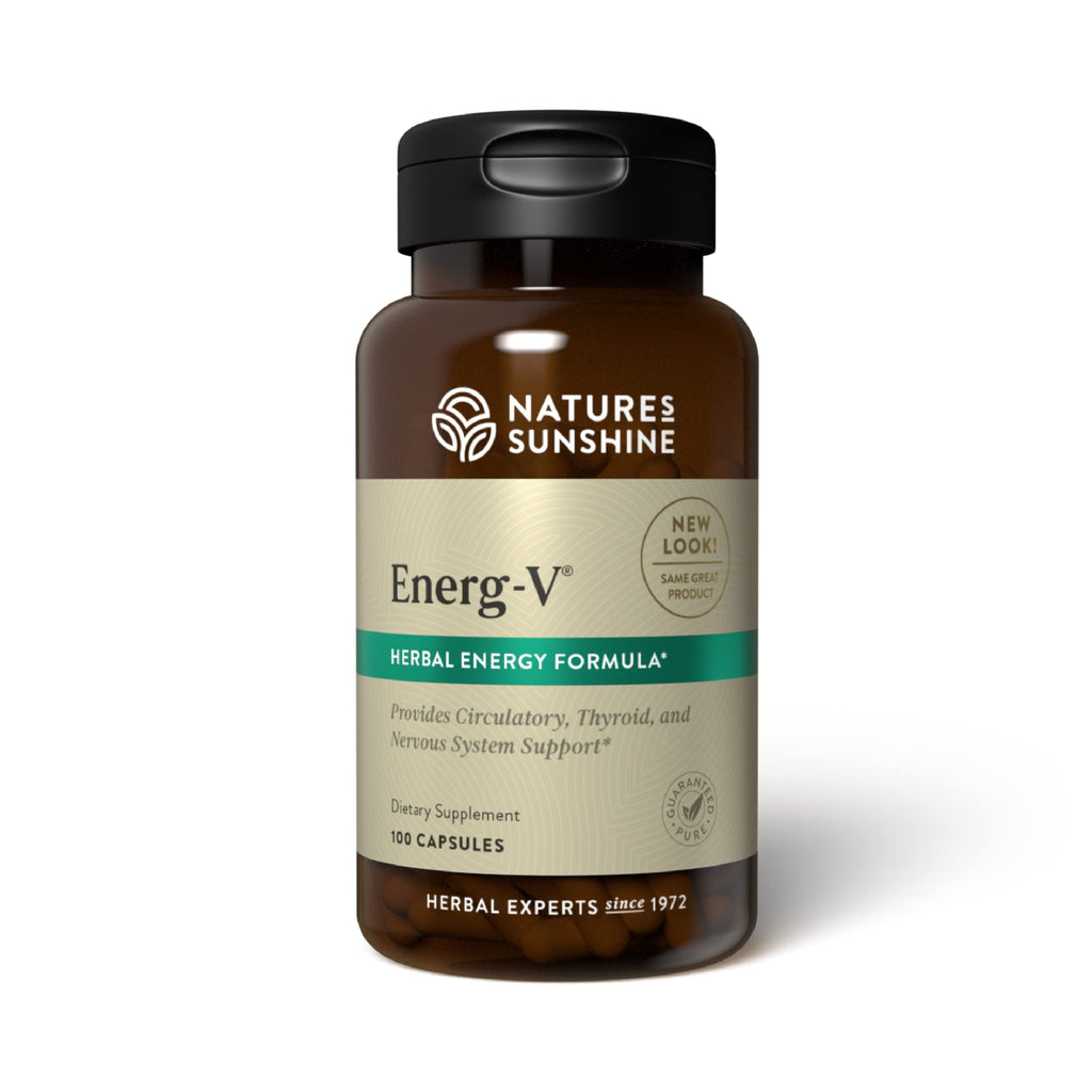 Nature's Sunshine Energ-V - Herbal Blend to Support Energy Levels (100 Capsules) Nature's SunshineBuy Supplements Australia