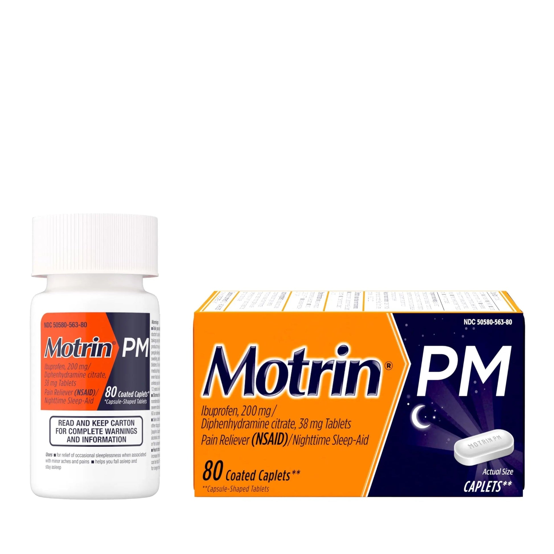 Motrin PM Caplets with 200 mg Ibuprofen & 38 mg Diphenhydramine Sleep Aid, Nighttime Pain Reliever for Minor Aches & Pains, Bulk, 80 ct MotrinBuy Supplements Australia