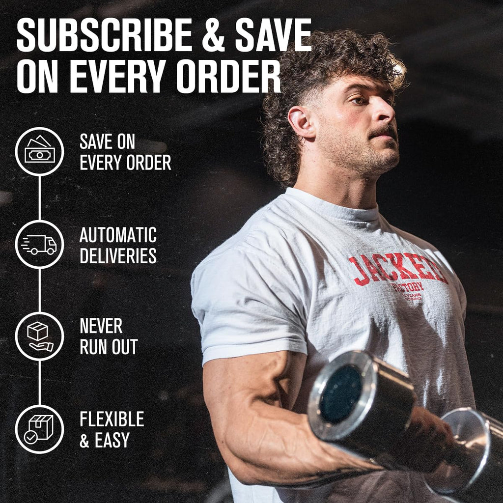 Jacked Factory NITROSURGE Shred Pre Workout Supplement - Energy Booster, Instant Strength Gains, Sharp Focus, Powerful Pumps - Nitric Oxide Booster & PreWorkout Powder