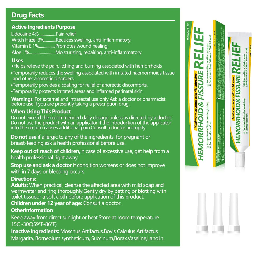 Dr.Goddyik Maximum Strength Hemorrhoid & Fissure Relief Cream Ointment with Aloe & Vitamin E - Fast Acting, Long Lasting Soothe for Itching, Burning & Fissures Dr.GoddyikBuy Supplements Australia