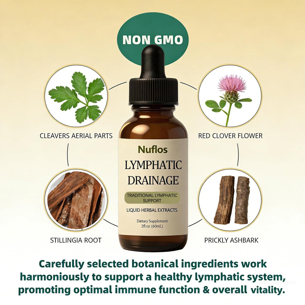 SAPURAIS Nuflos Lymphatic Drainage Drops, Supports Fluid Balance & Immune Health, 2 fl.oz SAPURAIS buy supplements Au