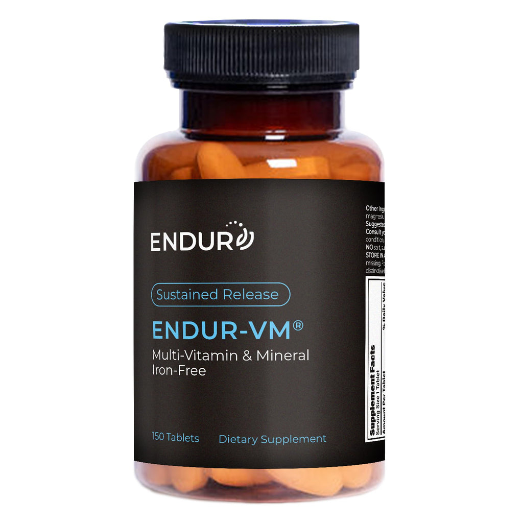 ENDUR-VM - Multivitamin Vitamin A, C, D, E, B12 & Zinc (Without Iron) SR (Sustained Release) 22 Essential Nutrients to Support Overall Wellness for Men & Postmenopausal Women - 150 Tablets Endurance ProductsBuy Supplements Australia