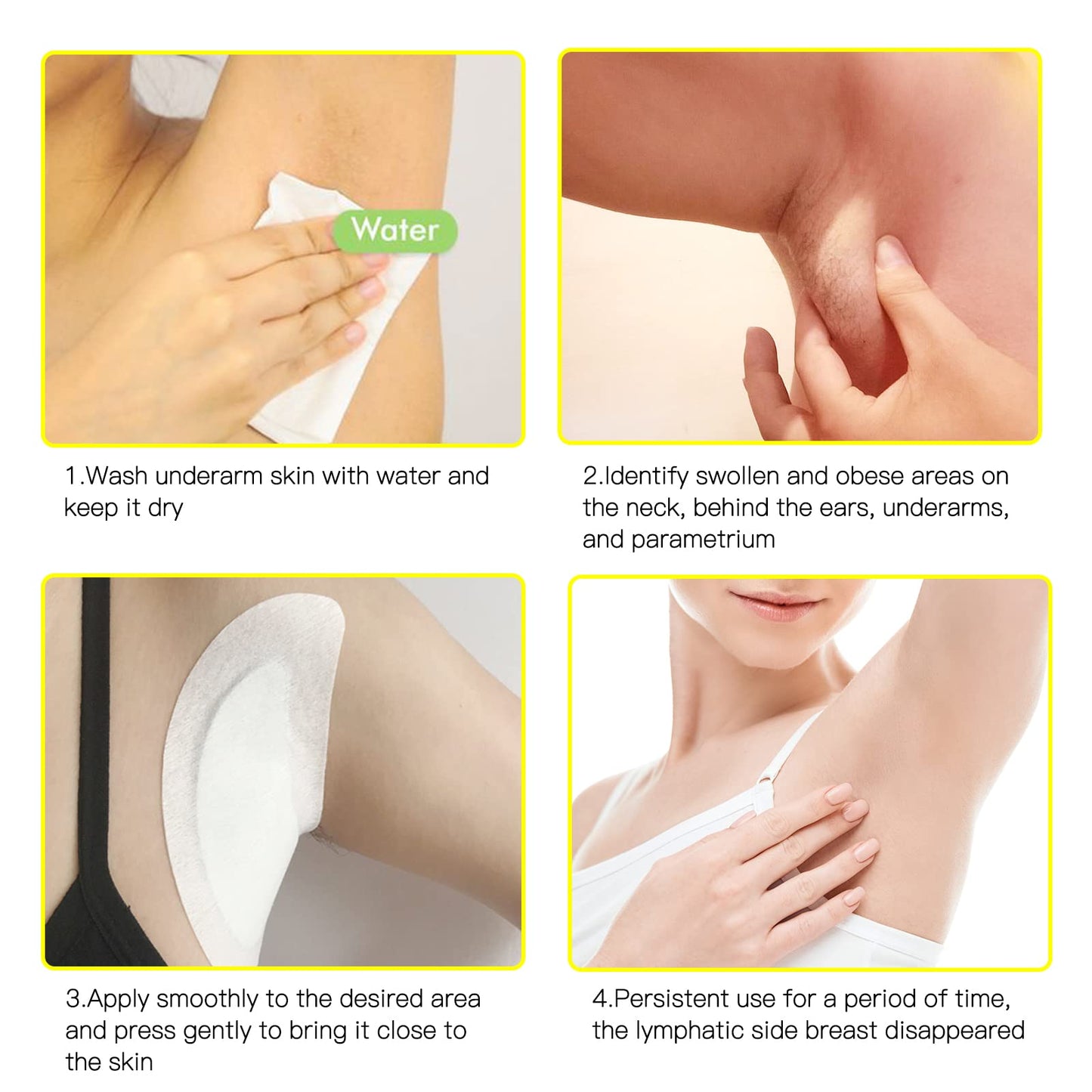BXQJRJLymphatic Drainage Patch Lymphatic Drainage Herbal Lymphatic Drainage Care Patch Herbal Neck Patch (12) BXQJRJ buy supplements Au