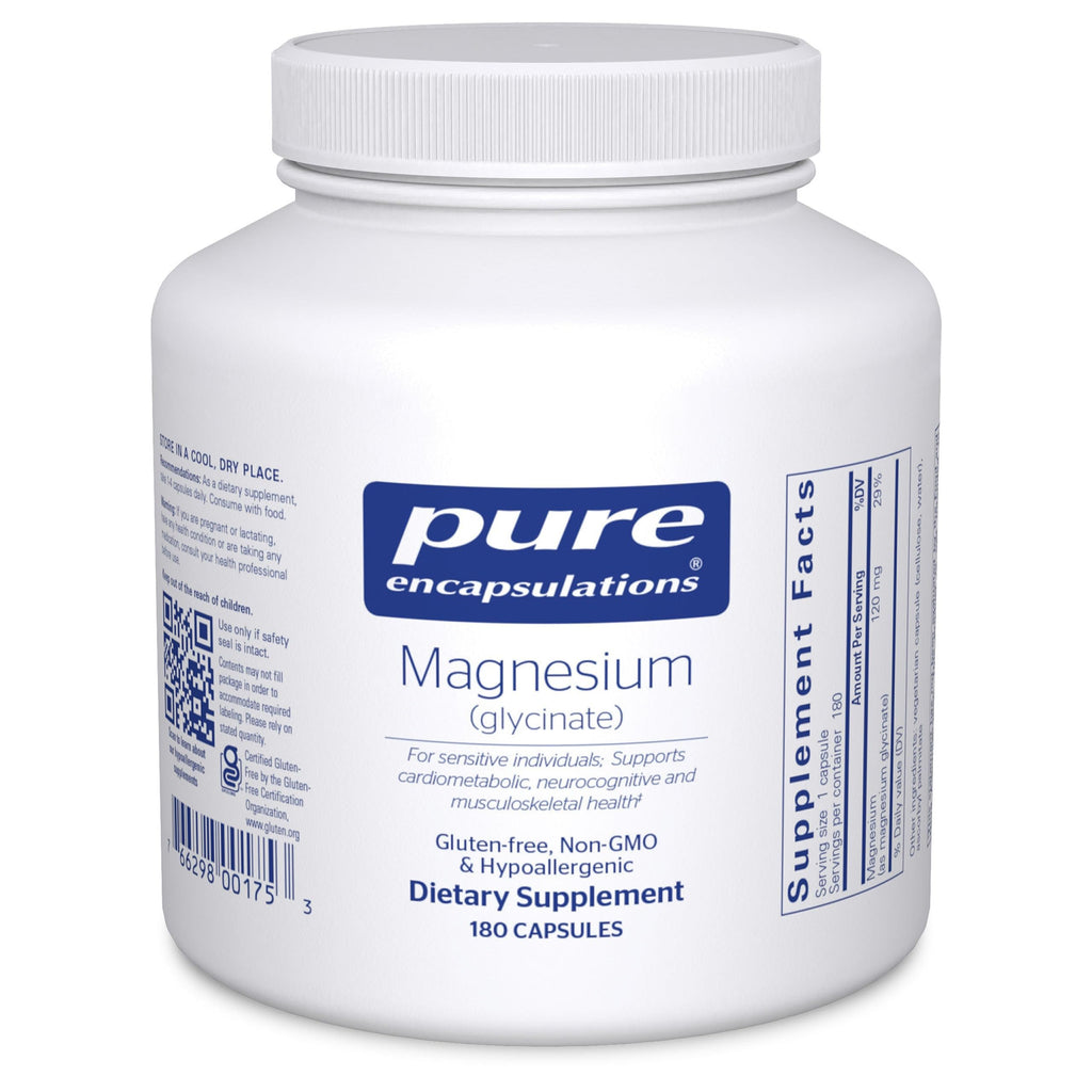 Pure Encapsulations Magnesium (Glycinate) - Supplement to Support Stress Relief, Sleep, Heart Health, Nerves, Muscles, and Metabolism* - with Magnesium Glycinate - 180 Capsules Pure EncapsulationsBuy Supplements Australia