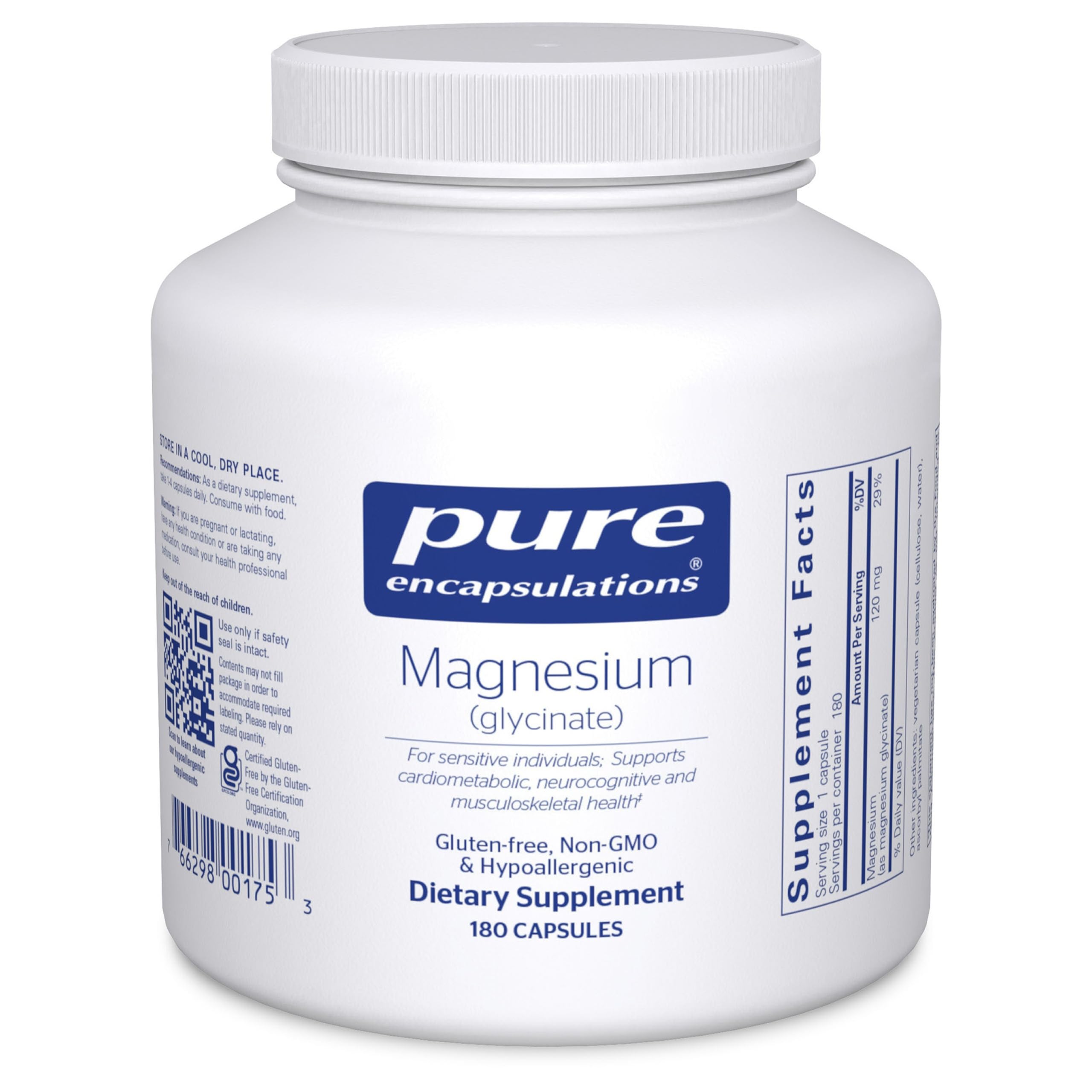 Pure Encapsulations Magnesium (Glycinate) - Supplement to Support Stress Relief, Sleep, Heart Health, Nerves, Muscles, and Metabolism* - with Magnesium Glycinate - 180 Capsules Pure EncapsulationsBuy Supplements Australia