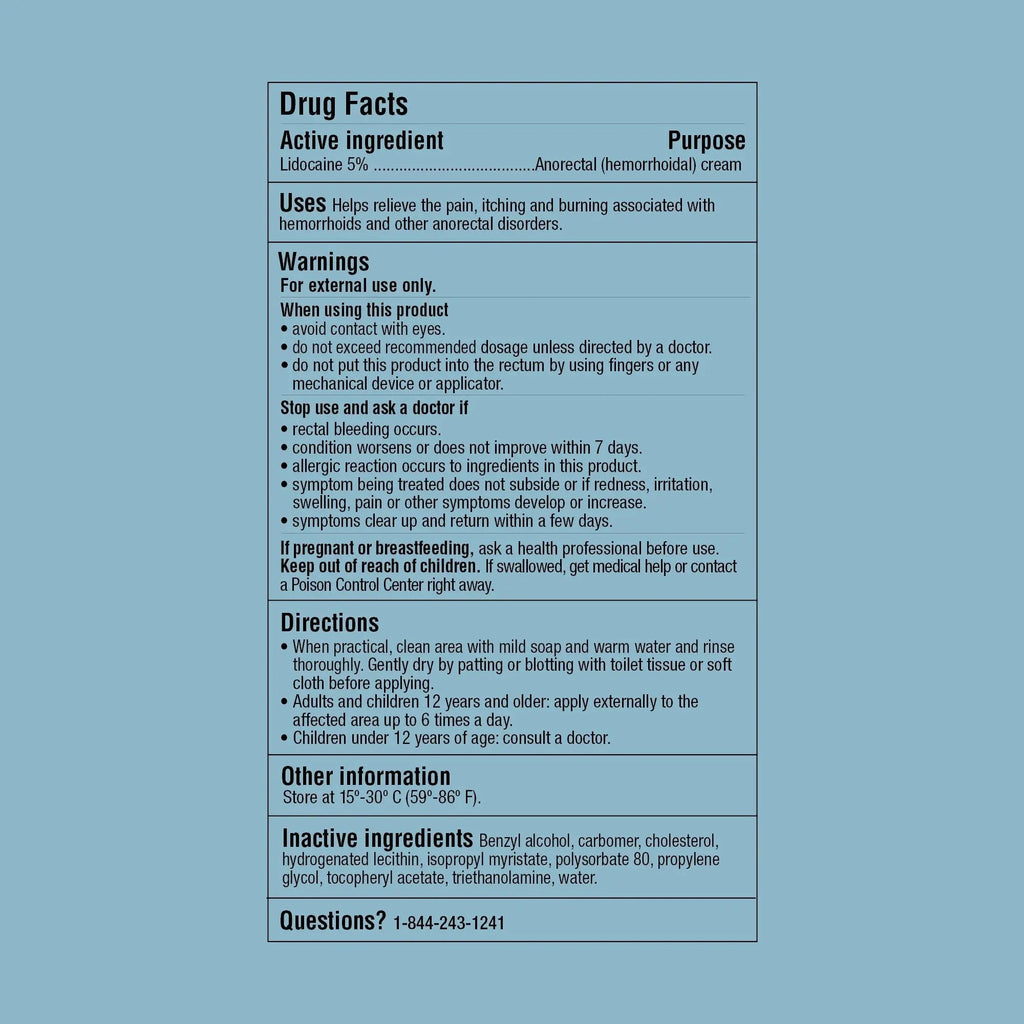 Curist 5% Lidocaine Numbing Cream - 6 oz (170 g) XL Tube - Soothing Numbing Cream for Temporary Discomfort, Itching, and Burning from Hemorrhoids Lidocaine 5% (1 Pack - 6 oz Tube) CuristBuy Supplements Australia