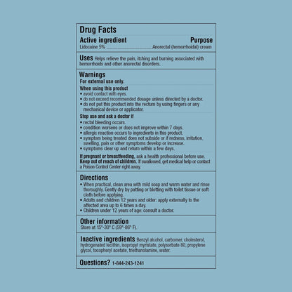 Curist 5% Lidocaine Numbing Cream - 6 oz (170 g) XL Tube - Soothing Numbing Cream for Temporary Discomfort, Itching, and Burning from Hemorrhoids Lidocaine 5% (1 Pack - 6 oz Tube) CuristBuy Supplements Australia