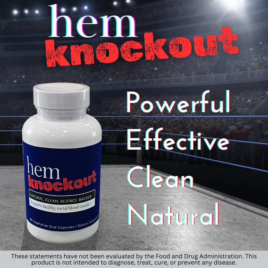 Hem Knockout Internal Hemorrhoid Relief Supplement- Fast-Acting Pills for Pain, Swelling & Bleeding - Natural Vein Strengthening Formula - 90 Day Supply - Made in USA Hem KnockoutBuy Supplements Australia