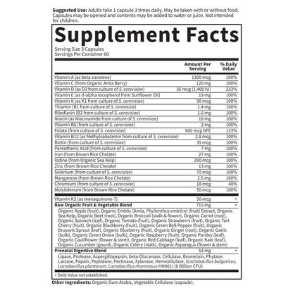 Garden Of Life, Raw Vitamin Code Prenatal, 180 Vegetarian Capsules