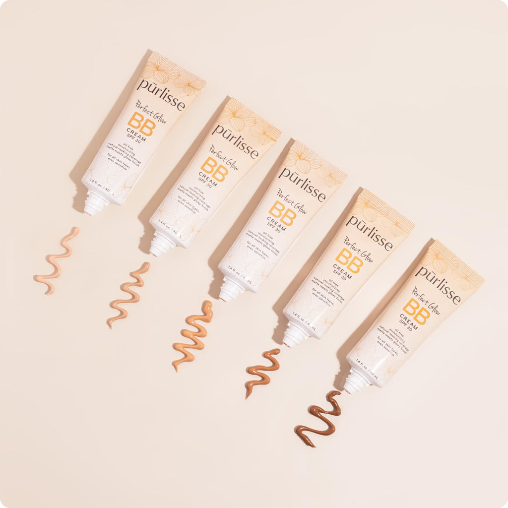 pūrlisse Perfect Glow BB Cream with SPF 30 - Matte Meets Dewy Finish - Enriched with Goji & Hawthorn Berry to Help Improve Skin Texture & Radiance - Medium Golden (1.4 oz) pūrlisseBuy Supplements Australia