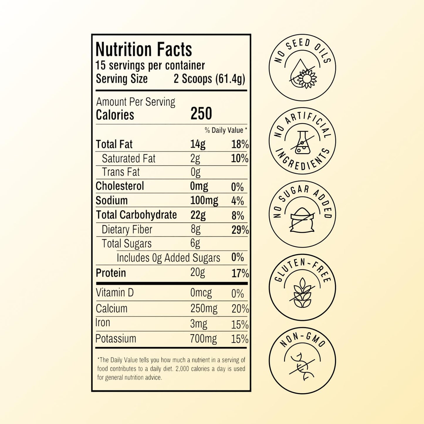 FlavCity Vegan Almond Protein Shake Powder, Vanilla Cream + Reishi & Cordyceps Mushrooms - Focus, Skin, Hair & Joint Support - Organic Fruit All in One Smoothie On-the-Go, 20 Servings