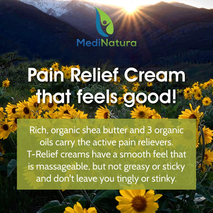 T-Relief Pain Relief cream,[114g] 4 oz MediNaturaBuy Supplements Australia