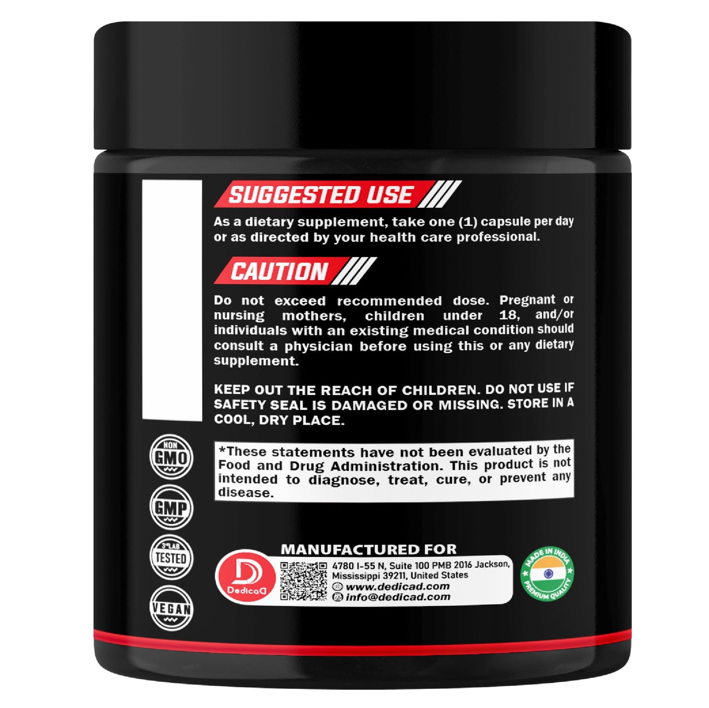 DEDICAD 11in1 NAD Supplement with Nicotinamide Riboside, Quercetin, Resveratrol and 8 More - 2 Month Supply DEDICAD buy supplements Au