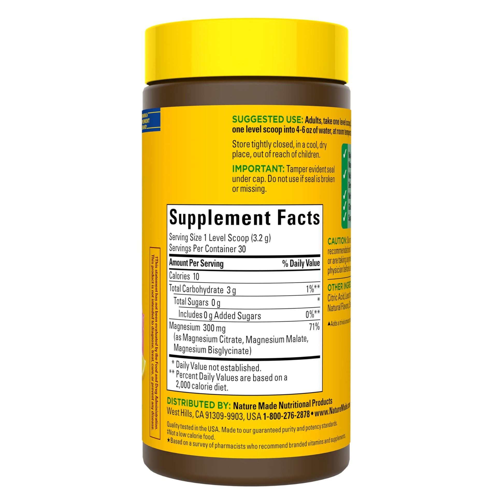 Nature Made High Absorption Magnesium Complex Drink Mix Powder, Magnesium Citrate, Glycinate & Malate 3-in-1 Blend, Pink Lemonade Flavor, 96 g, 30 Day Supply Nature Made buy supplements Au