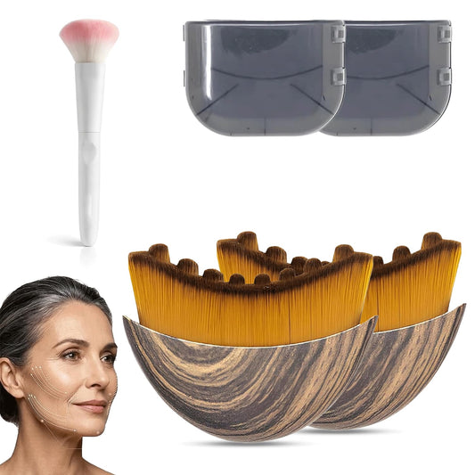 2 pcs Lymphatic Contour Face Brush with Cosmetic Mask Brush, Lymphatic Drainage Massager for Sculpting & Puffiness Reduction, Soft Bristle Face Contour Lymphatic for Skin Precisely and Relieve Fatigue LE SACHI COLLECTIVE buy supplements Au