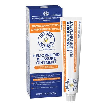 Doctor Butler's Advanced Hemorrhoid & Fissure Ointment – Lidocaine Hemorrhoid Treatment and Fissure Treatment Extra Strength Formula, Heals and Provides Fast Pain and Itch Relief* (1.5 oz.) Doctor Butler'sBuy Supplements Australia
