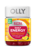 OLLY Extra Strength Daily Energy Gummy, Caffeine Free, 1000mcg Vitamin B12, CoQ10, Goji Berry, Adult Chewable Supplement
