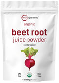 Micro Ingredients Organic Beet Root Juice Powder, 1 Pound | Cold Pressed, Water Soluble, High Concentrated Raw Beet Supplement | Superfood Drink Mix