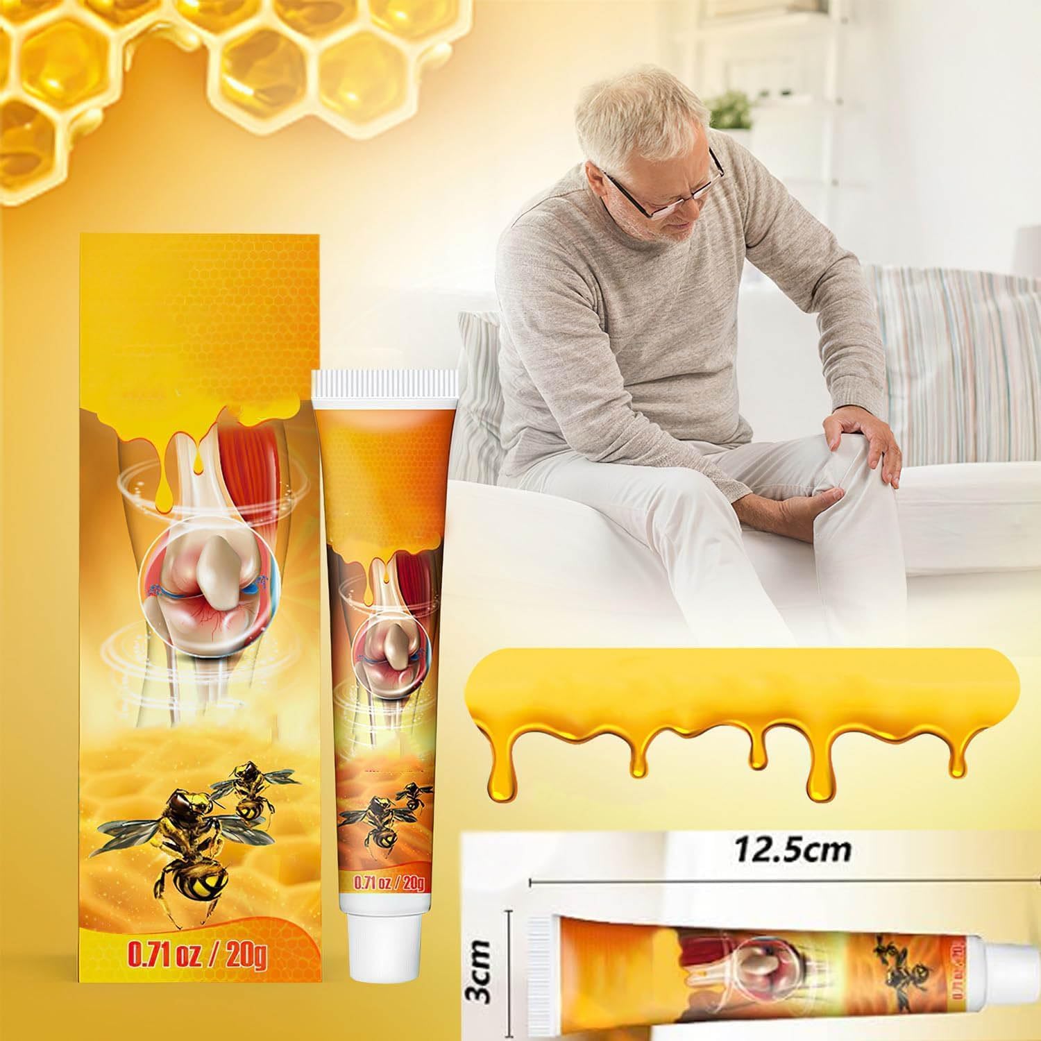 Bee Venom Relief Cream, Bone & Joint Gel, Beevenom New Zealand Bee Venom Professional Gel, Propolis Professional Gel Joint Cream （3PCS） JeurLrokBuy Supplements Australia