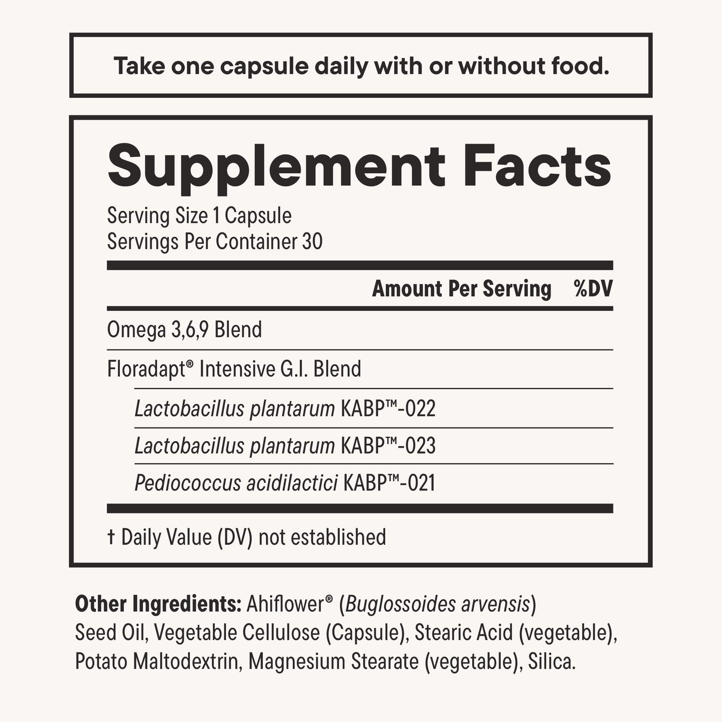 Daily Nouri Digestive Support Probiotics for Women & Men | Bloating & Gas Relief | 3 Clinically Studied Strains + Omega | 30-Day Supply