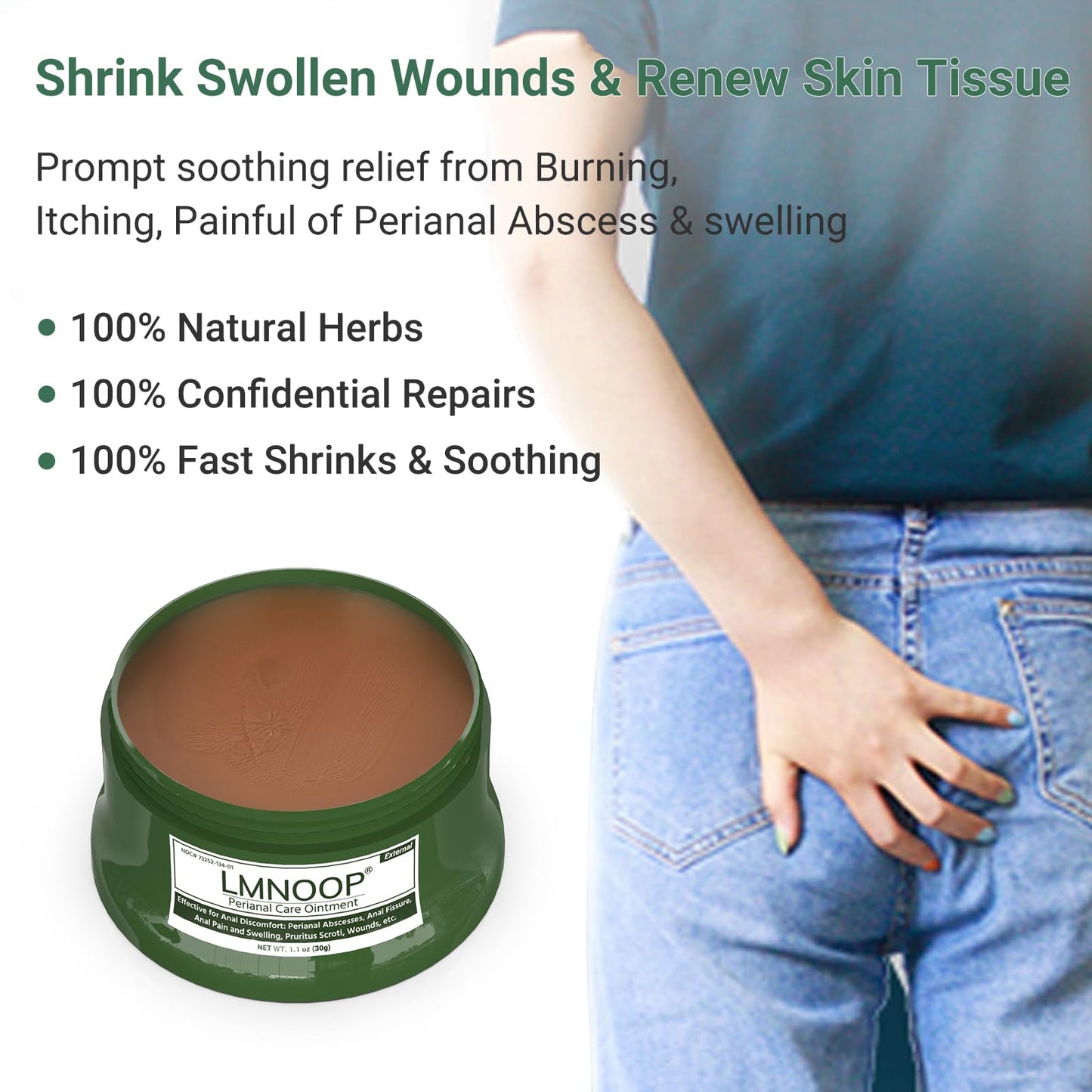 LMNOOP Perianal Repair Ointment: Treatments for Anal Fistula, Anal Fissure, Perianal Abscess, Rapid Relief from Pain, Burning, Itching, Swelling, Bleeding, and Discomfort by Jock Itch or Hemorrhoids LMNOOPBuy Supplements Australia