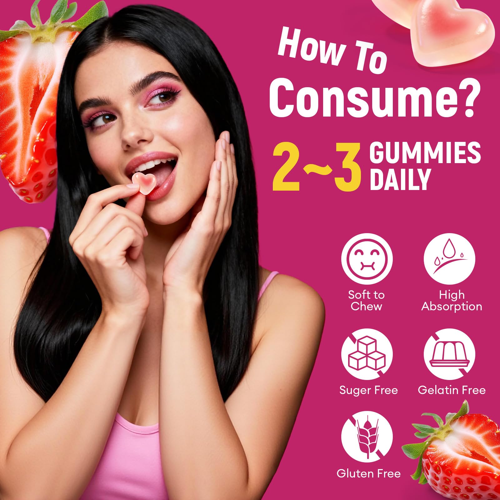 Migcopat 10G Fiber Gummies with Collagen Peptides, Hyaluronic Acid, Vitamin C, ACV, 30 Billion CFU Probiotics – Sugar Free Collagen Gummy for Skin, Hair & Nails – Digestive Health Support – 60 Cts MigcopatBuy Supplements Australia