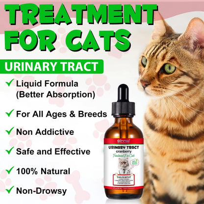 Cat Urinary Tract Infection Treatment, Cat UTI Treatment Drops Supports Bladder, Kidney Stone, Cranberry Kidney Bladder Support Supplement, Chicken Flavor, 60ml BTQAFVZTBuy Supplements Australia