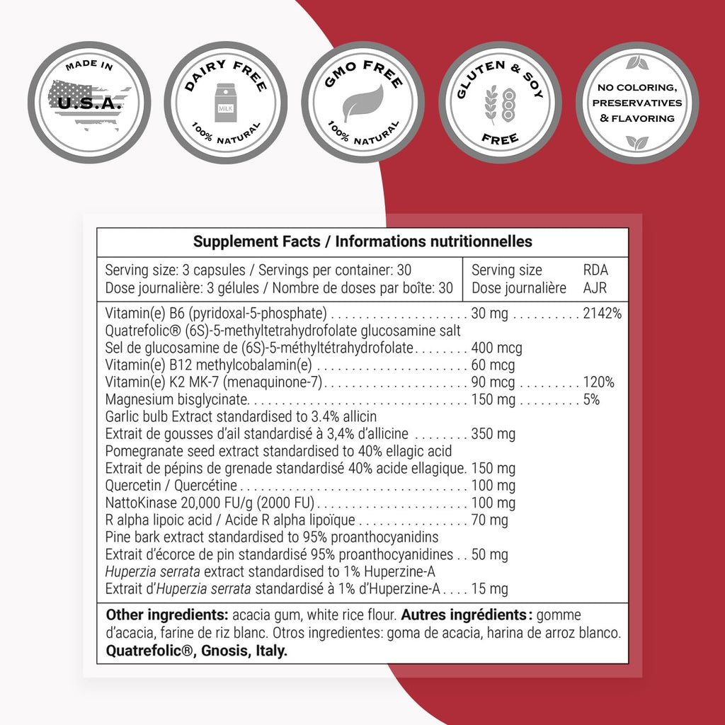 Supersmart - Triple Protect Supplement - Combines the Most Widely-Studied Natural Compounds - May Support Healthy Heart | Non-GMO & Gluten Free - 90 Vegetarian Capsules SupersmartBuy Supplements Australia