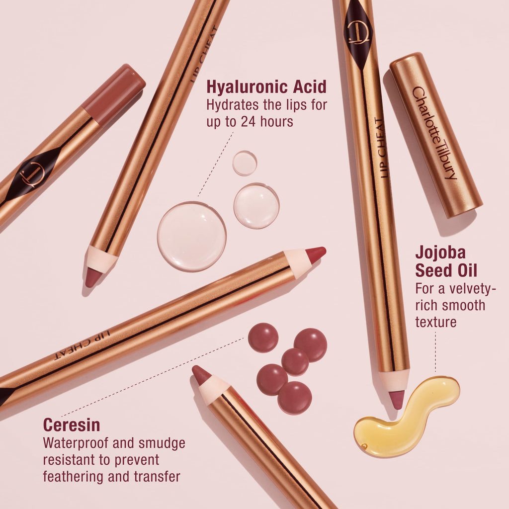 Charlotte Tilbury Lip Cheat Lip Liner Pencil - Gives Lips a Fuller-Looking, Defined Pout - Enriched with Jojoba Oil & Hyaluronic Acid - Waterproof, Smudge-Proof & Transfer-Proof - Foxy Brown Charlotte TilburyBuy Supplements Australia