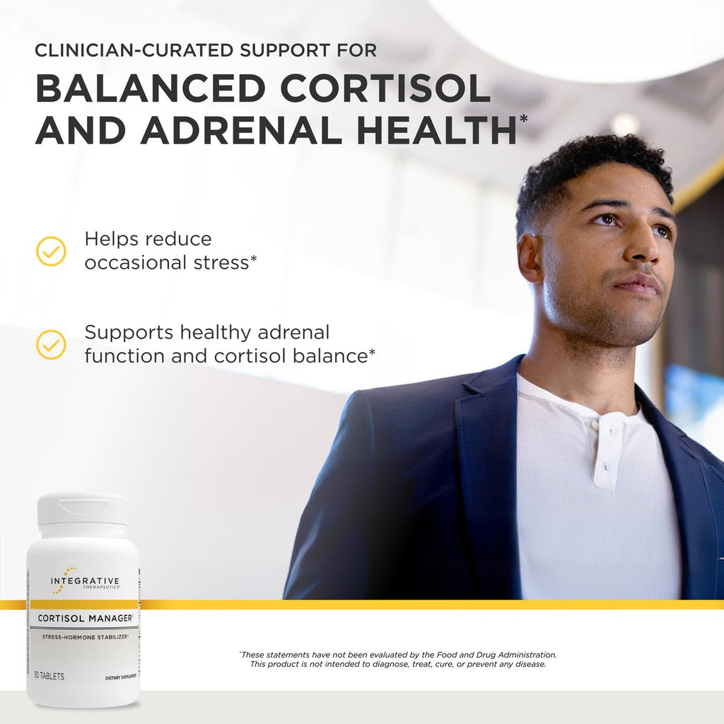 Integrative Therapeutics Cortisol Manager - Balance Cortisol & Support Relaxation for Restful Sleep* - Includes Ashwagandha & L-Theanine for Confidence with Less Stress* - 30 Tablets (15 Servings) Integrative Therapeutics buy supplements Au