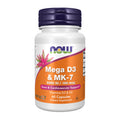 NOW Foods Supplements, Mega D-3 & MK-7 with Vitamins D-3 & K-2, 5,000 IU/180 mcg, Bone & Cardiovascular Support*, 60 Veg Capsules NOW Foods buy supplements Au