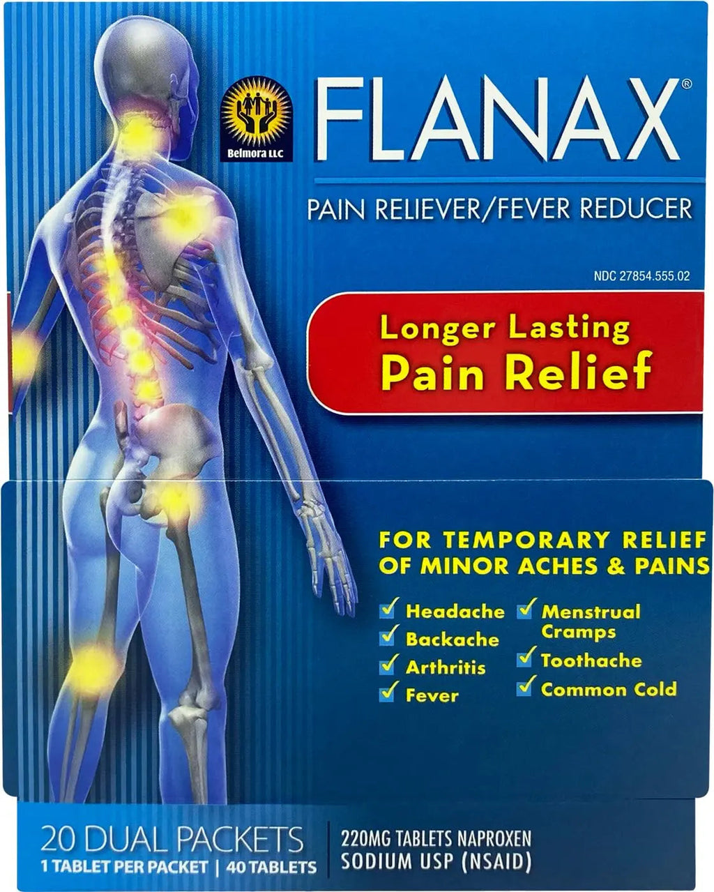 Flanax Pain Reliever Tablets 2ct Retail Dispenser FlanaxBuy Supplements Australia